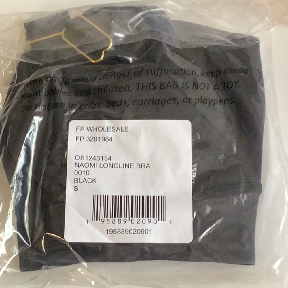 Free People Naomi‎ longline bra Black NWT sz:S - Picture 7 of 7